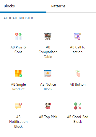 Affiliate Booster Plugin Blocks