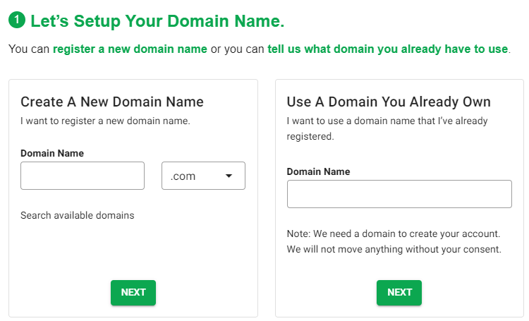 GreenGeeks Domain Registration