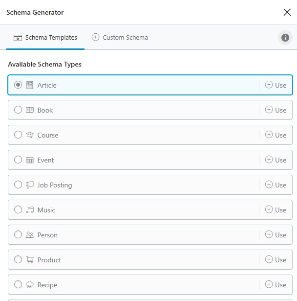 Rank Math Schema Generator