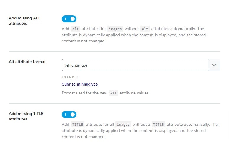 Rank Math automated image SEO