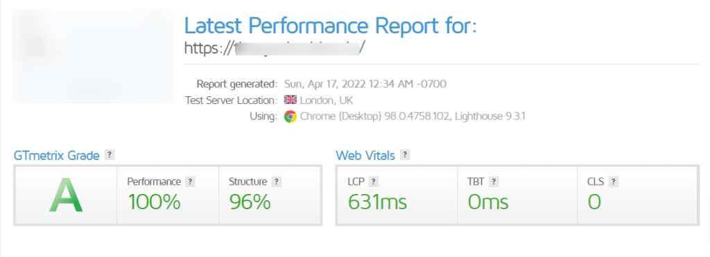 Latest-Performance-Report-in-GTmetrix