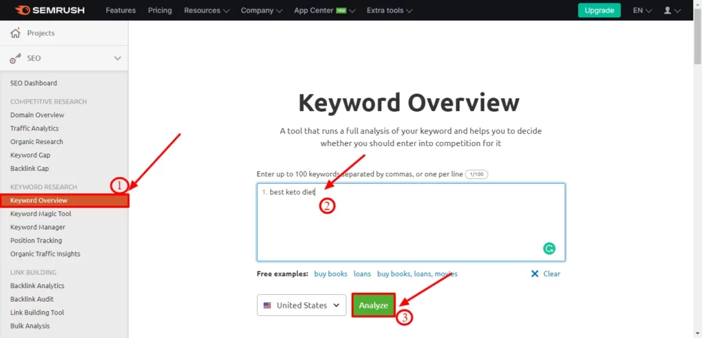 Semrush-keyword-overview