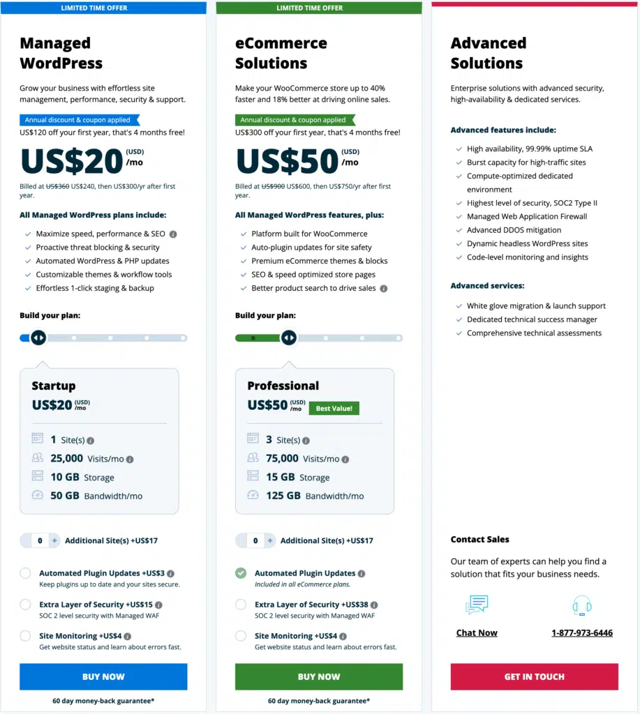 WP Engine pricing